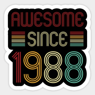 Vintage Awesome Since 1988 Sticker